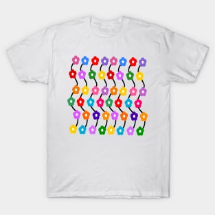 Colorful strings of beautiful flowers T-Shirt